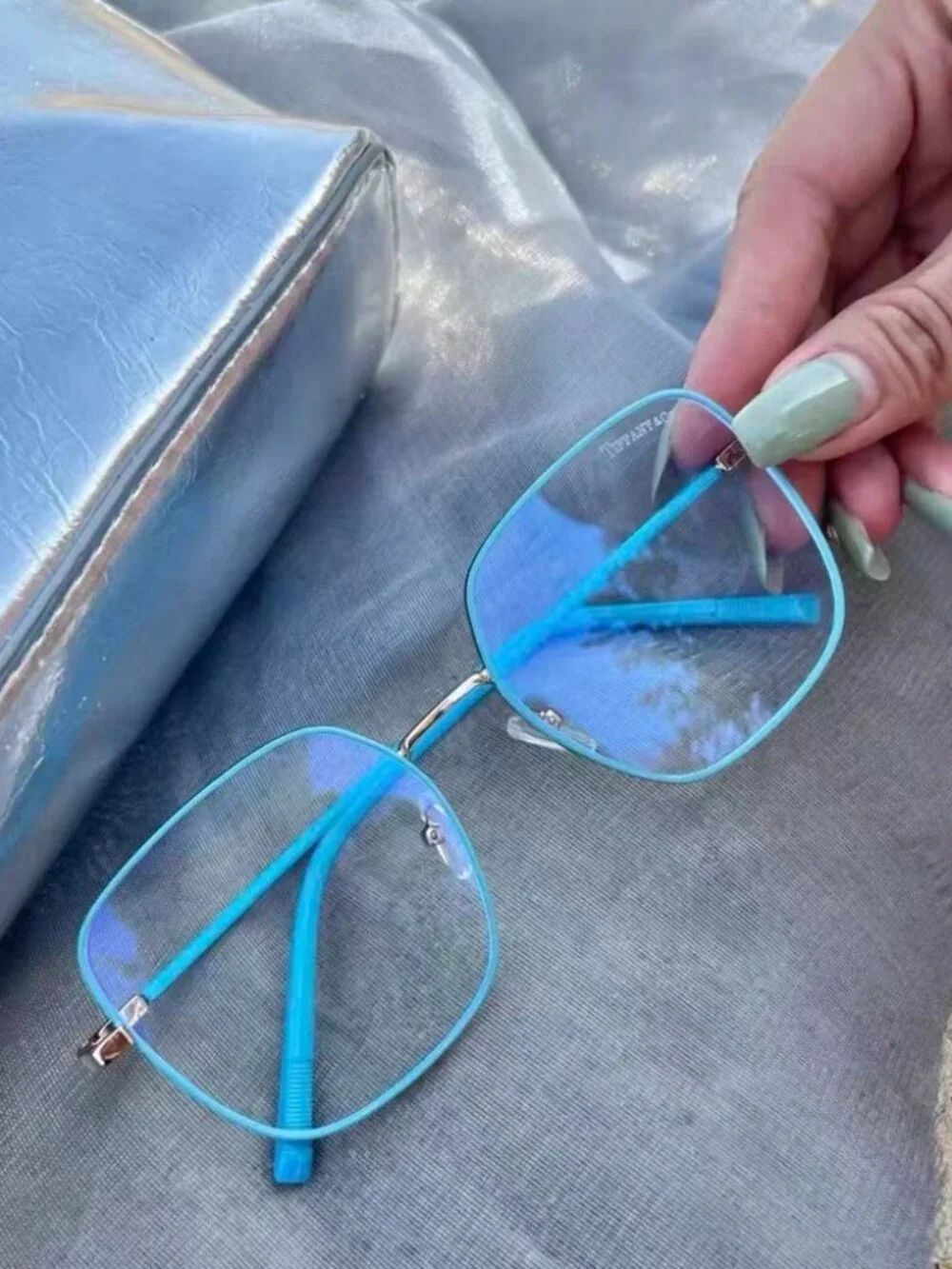 Tiffany Minimalist Blue Frame Eyewear
